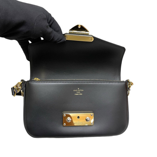Louis Vuitton Shoulder Bag Calfskin Black
