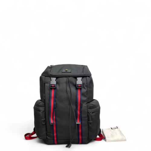 Gucci Flap Backpack Nylon Black