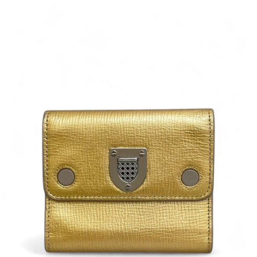 Dior Compact Wallet Calfskin Gold