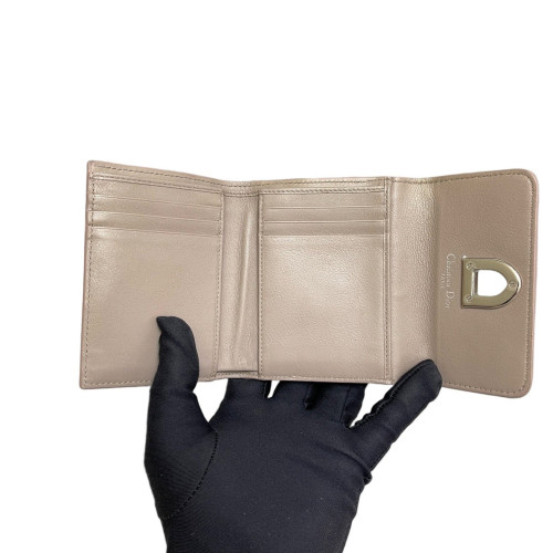 Dior Compact Wallet Calfskin Gold