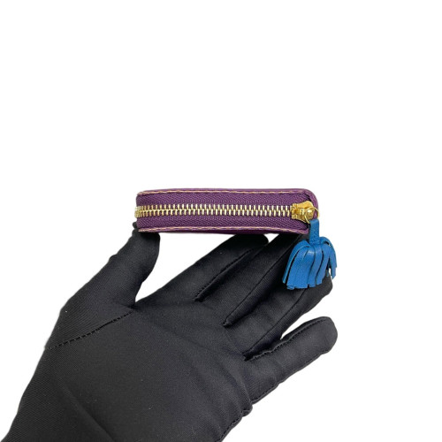 Loewe Continental Wallet Anagram Debossed Calfskin Purple