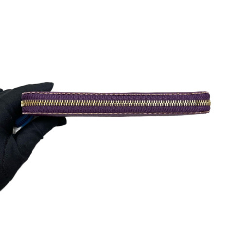 Loewe Continental Wallet Anagram Debossed Calfskin Purple