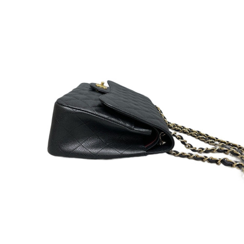 Chanel Quilted Jumbo Double Flap Grained Calfskin Black