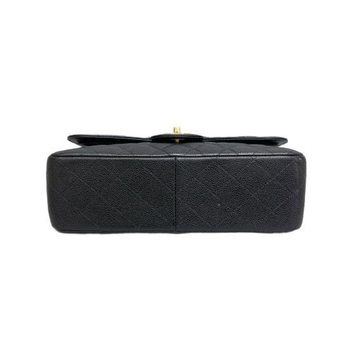 Chanel Quilted Jumbo Double Flap Grained Calfskin Black