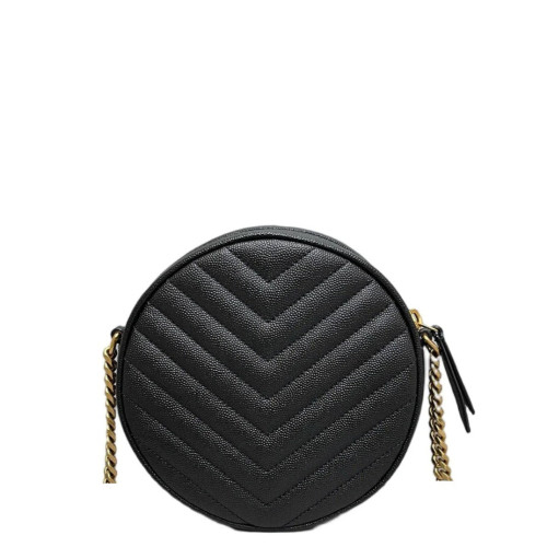 Yves Saint Laurent Vinyle Round Camera Bag Shiny Caviar Calfskin Black Yves Saint Laurent Vinyle Round Camera Bag Shiny Caviar Calfskin Black