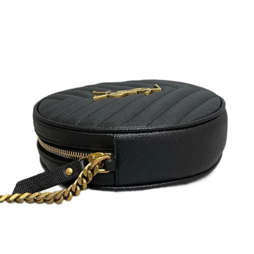 Yves Saint Laurent Vinyle Round Camera Bag Shiny Caviar Calfskin Black Yves Saint Laurent Vinyle Round Camera Bag Shiny Caviar Calfskin Black