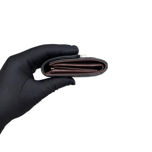 Chanel Quilted 2.55 Compact Wallet Calfskin Black Chanel Quilted 2.55 Compact Wallet Calfskin Black