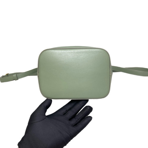 Celine Triomphe Bucket Bag Small Calfskin Green Celine Triomphe Bucket Bag Small Calfskin Green