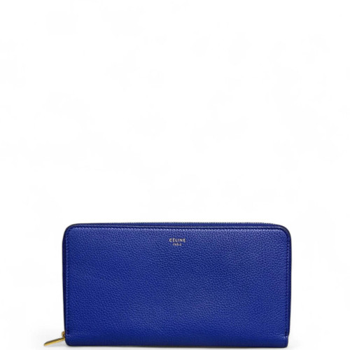Celine Continental Wallet Grained Calfskin Blue