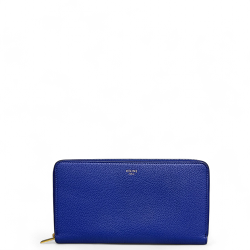 Celine Continental Wallet Grained Calfskin Blue
