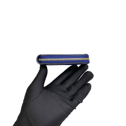 Celine Continental Wallet Grained Calfskin Blue