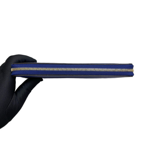 Celine Continental Wallet Grained Calfskin Blue