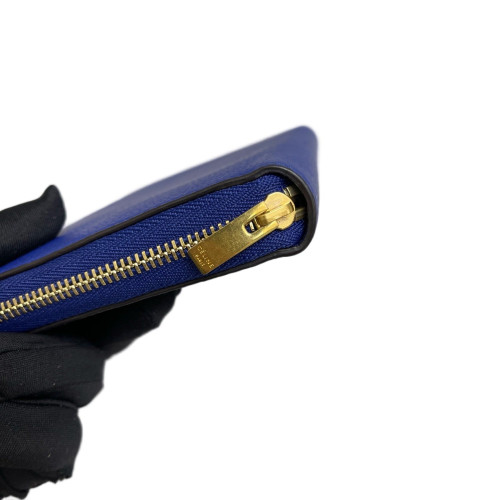 Celine Continental Wallet Grained Calfskin Blue