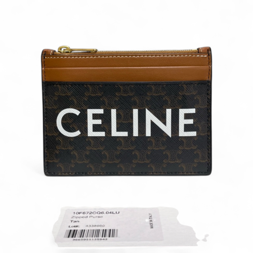 Celine Card Holder Triomphe Brown Black