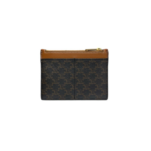 Celine Card Holder Triomphe Brown Black