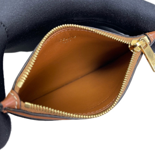 Celine Card Holder Triomphe Brown Black