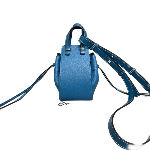 Loewe Mini Hammock Grained Calfskin Blue Loewe Mini Hammock Grained Calfskin Blue