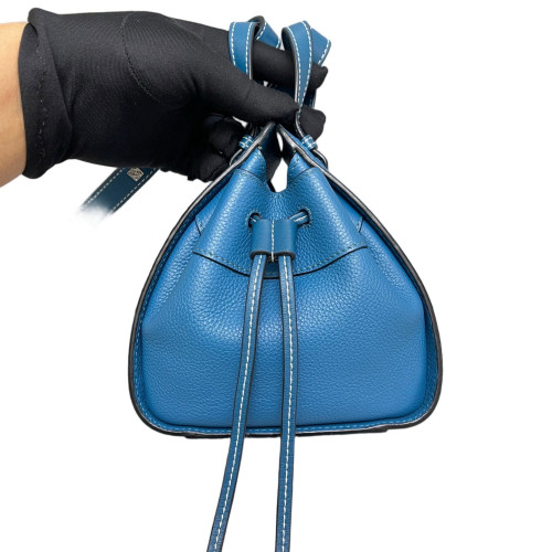 Loewe Mini Hammock Grained Calfskin Blue Loewe Mini Hammock Grained Calfskin Blue