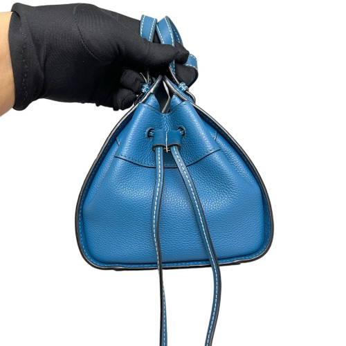 Loewe Mini Hammock Grained Calfskin Blue Loewe Mini Hammock Grained Calfskin Blue