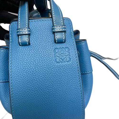 Loewe Mini Hammock Grained Calfskin Blue Loewe Mini Hammock Grained Calfskin Blue