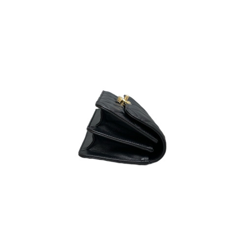 Chanel Quilted Wallet On Chain Lambskin Black