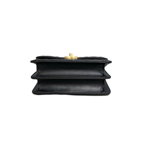 Chanel Quilted Wallet On Chain Lambskin Black