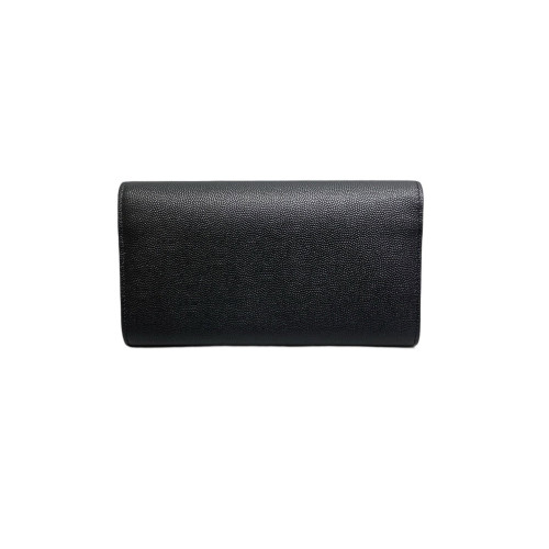 Yves Saint Laurent Continental Wallet Shiny Caviar Calfskin Black