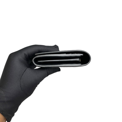Yves Saint Laurent Continental Wallet Shiny Caviar Calfskin Black