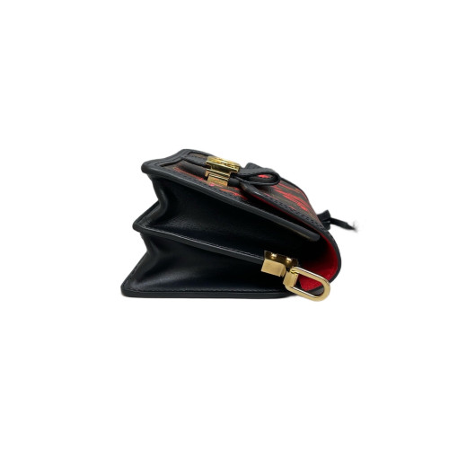 Louis Vuitton Dauphine Mini Monogram Macassar Brown Black Red