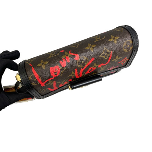 Louis Vuitton Dauphine Mini Monogram Macassar Brown Black Red