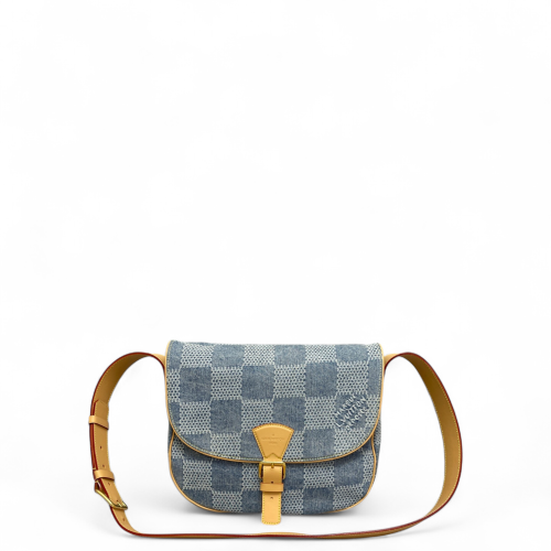 Louis Vuitton Montsouris Messenger Bag MM Denim Monogram Blue