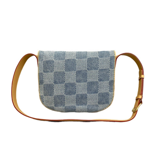 Louis Vuitton Montsouris Messenger Bag MM Denim Monogram Blue