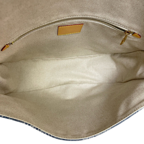 Louis Vuitton Montsouris Messenger Bag MM Denim Monogram Blue