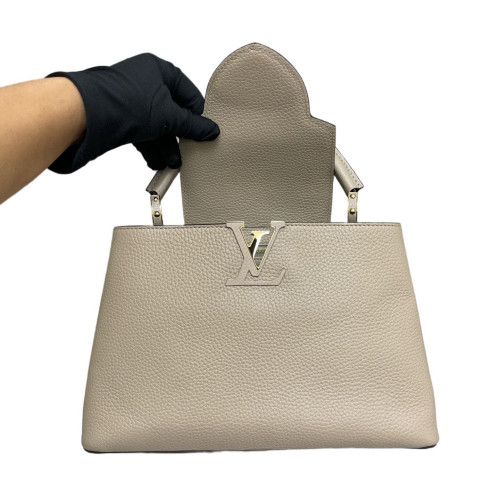 Louis Vuitton Capucines PM Calfskin Grey