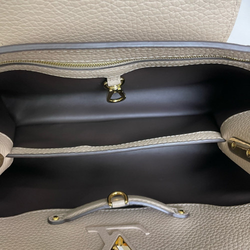 Louis Vuitton Capucines PM Calfskin Grey