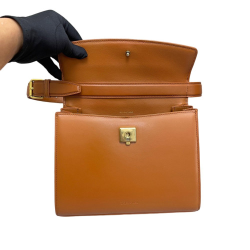 Balenciaga Crossbody Bag Smooth Calfskin Tan