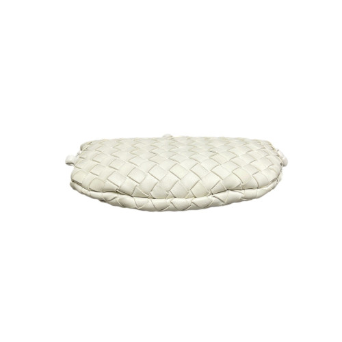Bottega Veneta Shoulder Bag Calfskin Intrecciato White