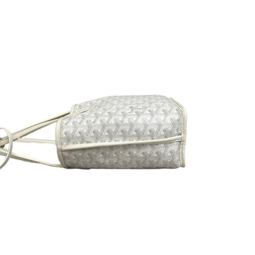 Goyard Anjou Mini Goyardine White Grey Goyard Anjou Mini Goyardine White Grey