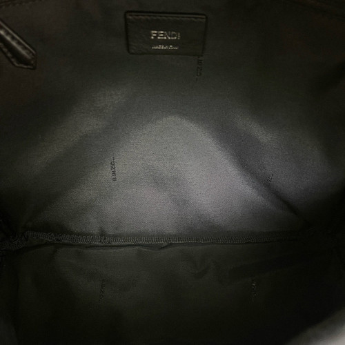 Fendi Monster Eyes Medium Backpack Nylon Calfskin Snakeskin Black Pink White