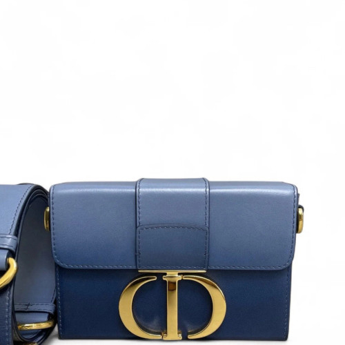 Dior 30 Montaigne Mini Box Bag Calfskin Blue