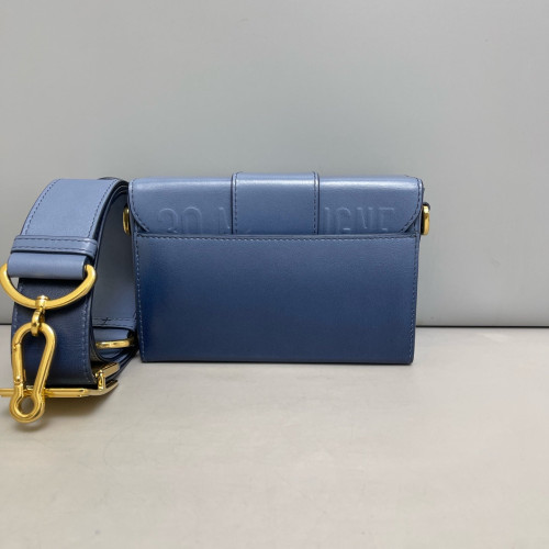 Dior 30 Montaigne Mini Box Bag Calfskin Blue