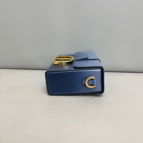 Dior 30 Montaigne Mini Box Bag Calfskin Blue