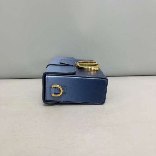 Dior 30 Montaigne Mini Box Bag Calfskin Blue