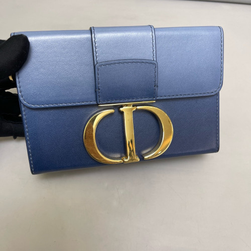 Dior 30 Montaigne Mini Box Bag Calfskin Blue