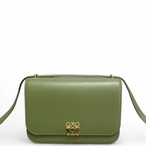 Loewe Medium Goya Flap Bag Smooth Calfskin Green Loewe Medium Goya Flap Bag Smooth Calfskin Green