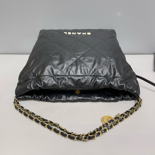 Chanel Quilted Medium 22 Calfskin Black
