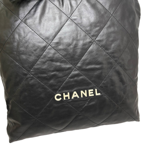 Chanel Quilted Medium 22 Calfskin Black