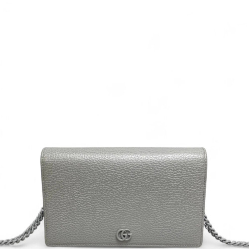 Gucci Wallet On Chain WOC Grained Calfskin Grey