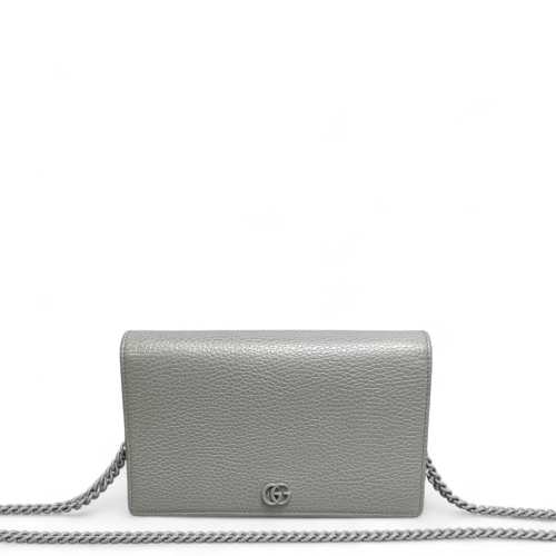 Gucci Wallet On Chain WOC Grained Calfskin Grey