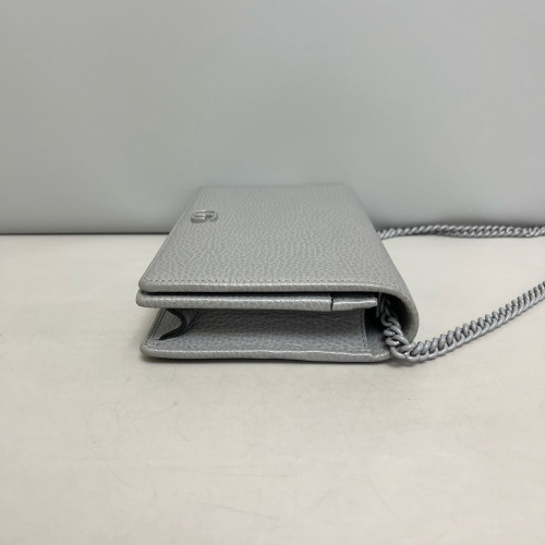 Gucci Wallet On Chain WOC Grained Calfskin Grey